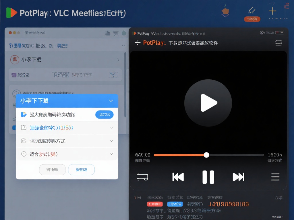 首先，小李下载了适配的播放器软件，比如P
